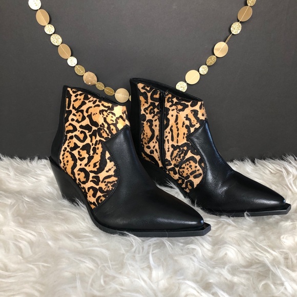 Free People Shoes - NEW Free People Western Style Leopard Booties